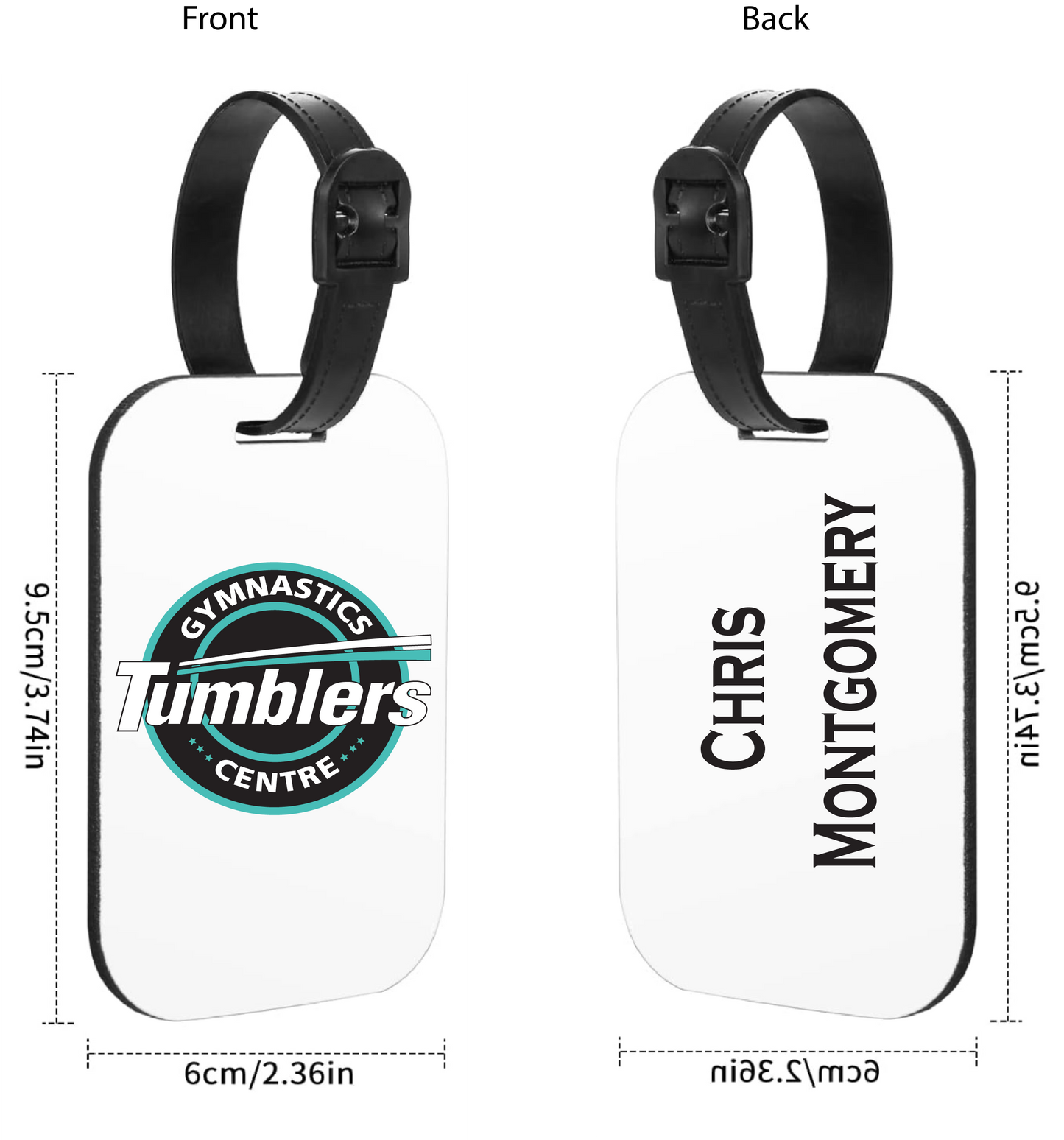 Custom Name Tags (Tumblers Gymnastics)